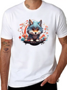 Cute Wolf Lightweight Cotton T-Shirt – Daily Comfort Graphic Shirt