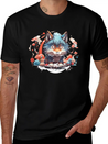 Cute Wolf Lightweight Cotton T-Shirt – Daily Comfort Graphic Shirt