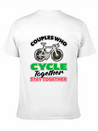Cycling Cyclist Couple Lightweight Cotton T-Shirt – Daily Comfort Graphic Shirt