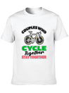 Cycling Cyclist Couple Lightweight Cotton T-Shirt – Daily Comfort Graphic Shirt