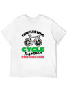 Cycling Cyclist Couple Lightweight Cotton T-Shirt – Daily Comfort Graphic Shirt