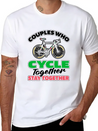Cycling Cyclist Couple Lightweight Cotton T-Shirt – Daily Comfort Graphic Shirt