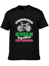 Cycling Cyclist Couple Lightweight Cotton T-Shirt – Daily Comfort Graphic Shirt