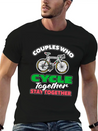 Cycling Cyclist Couple Lightweight Cotton T-Shirt – Daily Comfort Graphic Shirt