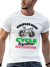 Cycling Cyclist Couple Lightweight Cotton T-Shirt – Daily Comfort Graphic Shirt
