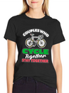 Cycling Cyclist Couple Lightweight Cotton T-Shirt – Daily Comfort Graphic Shirt
