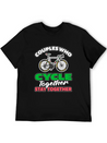 Cycling Cyclist Couple Lightweight Cotton T-Shirt – Daily Comfort Graphic Shirt