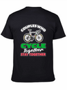 Cycling Cyclist Couple Lightweight Cotton T-Shirt – Daily Comfort Graphic Shirt