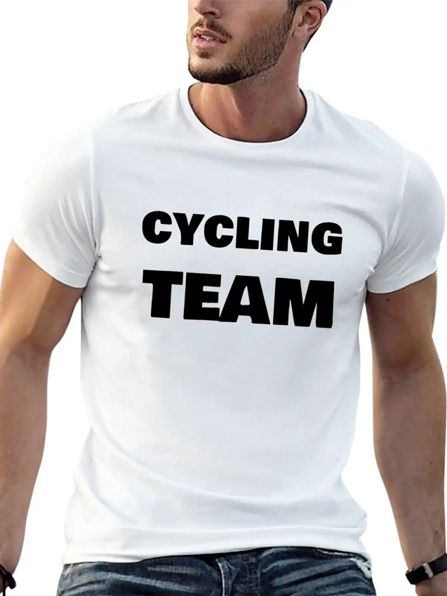 Cycling Team Lightweight Cotton T-Shirt – Daily Comfort Graphic Shirt
