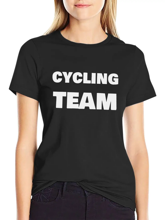 Cycling Team Lightweight Cotton T-Shirt – Daily Comfort Graphic Shirt