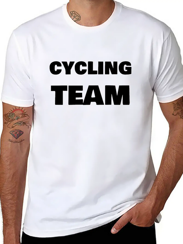 Cycling Team Lightweight Cotton T-Shirt – Daily Comfort Graphic Shirt