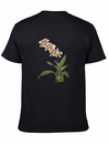 Cymbidium Orchid Botanical Illustration Lightweight Cotton T-Shirt – Daily Comfort Graphic Shirt