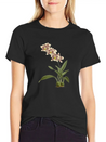 Cymbidium Orchid Botanical Illustration Lightweight Cotton T-Shirt – Daily Comfort Graphic Shirt