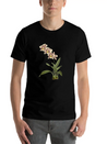 Cymbidium Orchid Botanical Illustration Lightweight Cotton T-Shirt – Daily Comfort Graphic Shirt