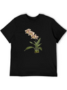 Cymbidium Orchid Botanical Illustration Lightweight Cotton T-Shirt – Daily Comfort Graphic Shirt