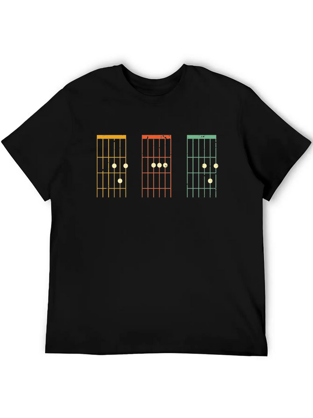 Dad Guitar Chords Shirt - Dad Guitar Tab Shirt - F Lightweight Cotton T-Shirt – Daily Comfort Graphic Shirt