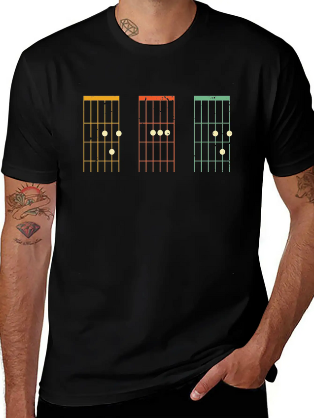 Dad Guitar Chords Shirt - Dad Guitar Tab Shirt - F Lightweight Cotton T-Shirt – Daily Comfort Graphic Shirt