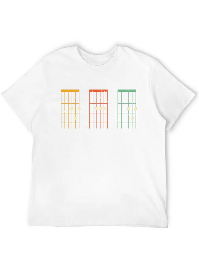 Dad Guitar Chords Shirt - Dad Guitar Tab Shirt - F Lightweight Cotton T-Shirt – Daily Comfort Graphic Shirt