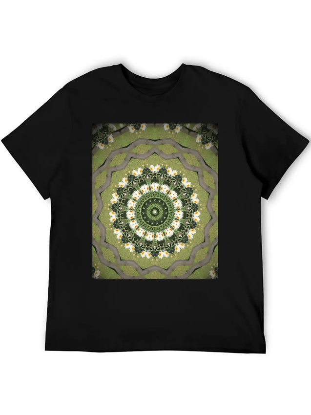 Daisy Mandala Lightweight Cotton T-Shirt – Daily Comfort Graphic Shirt