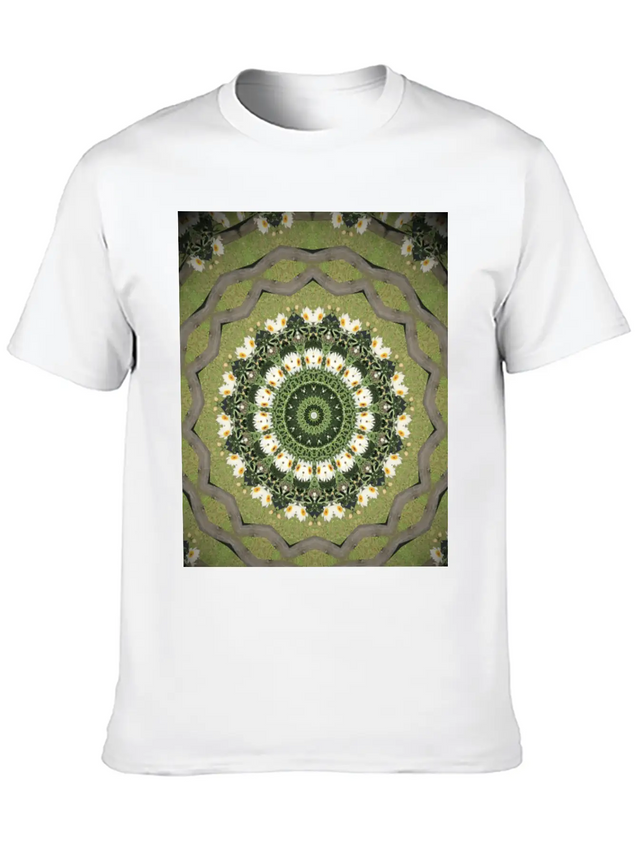 Daisy Mandala Lightweight Cotton T-Shirt – Daily Comfort Graphic Shirt