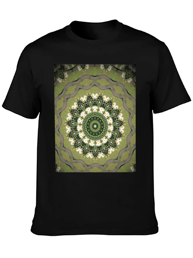 Daisy Mandala Lightweight Cotton T-Shirt – Daily Comfort Graphic Shirt