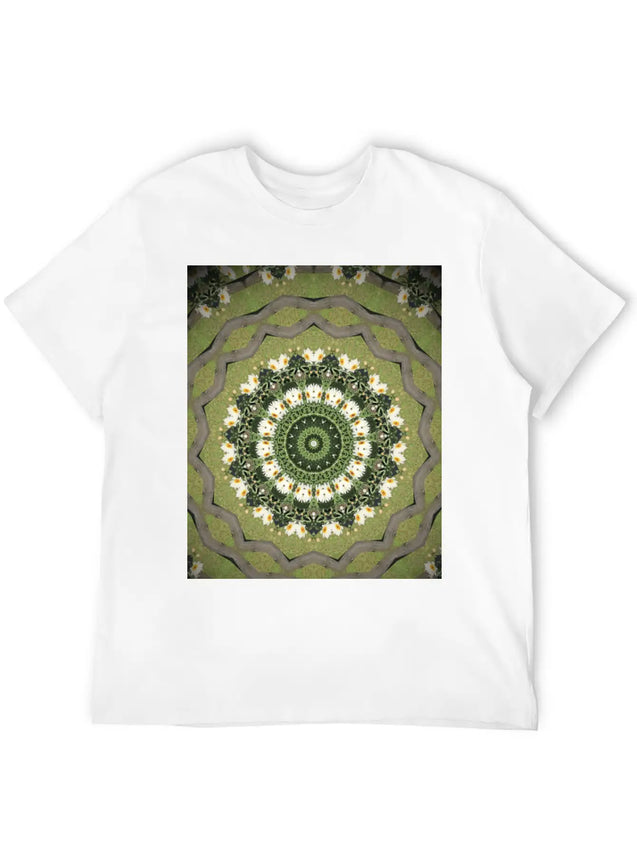 Daisy Mandala Lightweight Cotton T-Shirt – Daily Comfort Graphic Shirt