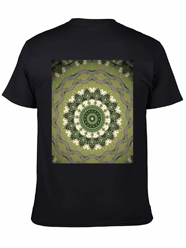 Daisy Mandala Lightweight Cotton T-Shirt – Daily Comfort Graphic Shirt