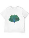 Dancing Peacock Lightweight Cotton T-Shirt – Daily Comfort Graphic Shirt