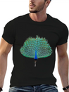 Dancing Peacock Lightweight Cotton T-Shirt – Daily Comfort Graphic Shirt