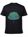 Dancing Peacock Lightweight Cotton T-Shirt – Daily Comfort Graphic Shirt