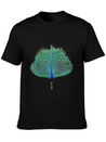Dancing Peacock Lightweight Cotton T-Shirt – Daily Comfort Graphic Shirt