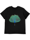 Dancing Peacock Lightweight Cotton T-Shirt – Daily Comfort Graphic Shirt