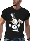Dancing Snowman Lightweight Cotton T-Shirt – Daily Comfort Graphic Shirt