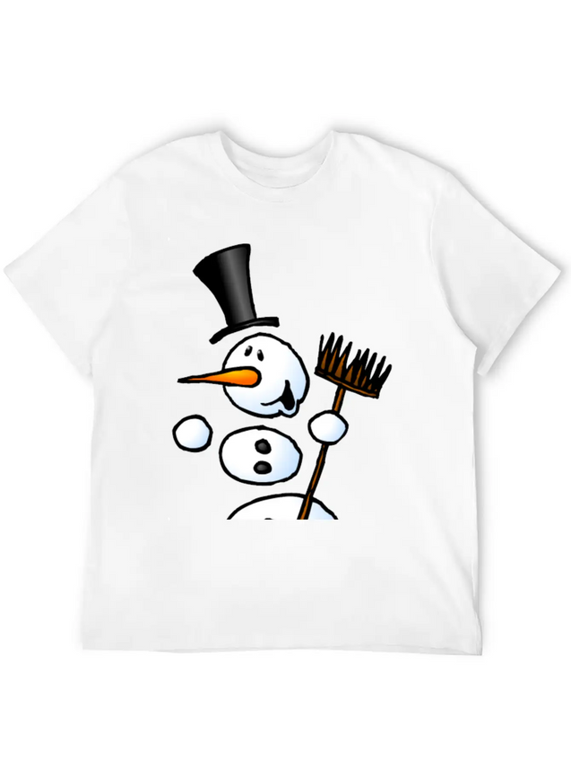 Dancing Snowman Lightweight Cotton T-Shirt – Daily Comfort Graphic Shirt