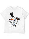 Dancing Snowman Lightweight Cotton T-Shirt – Daily Comfort Graphic Shirt
