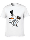 Dancing Snowman Lightweight Cotton T-Shirt – Daily Comfort Graphic Shirt