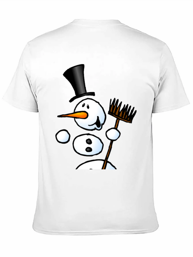 Dancing Snowman Lightweight Cotton T-Shirt – Daily Comfort Graphic Shirt