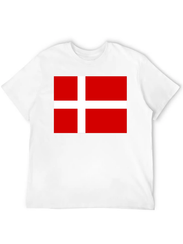 Danmark Flag Lightweight Cotton T-Shirt – Daily Comfort Graphic Shirt