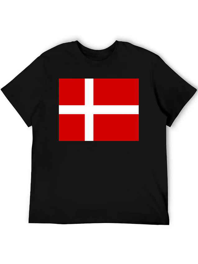 Danmark Flag Lightweight Cotton T-Shirt – Daily Comfort Graphic Shirt