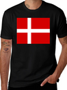 Danmark Flag Lightweight Cotton T-Shirt – Daily Comfort Graphic Shirt
