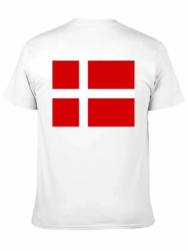Danmark Flag Lightweight Cotton T-Shirt – Daily Comfort Graphic Shirt