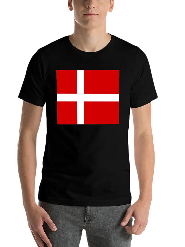 Danmark Flag Lightweight Cotton T-Shirt – Daily Comfort Graphic Shirt