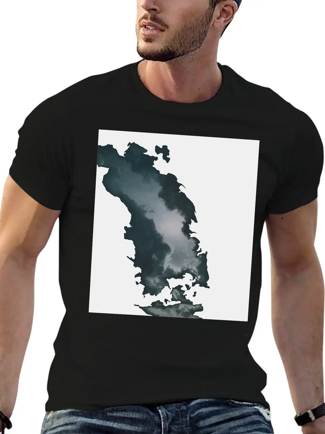 Dark Clouds Lightweight Cotton T-Shirt – Daily Comfort Graphic Shirt