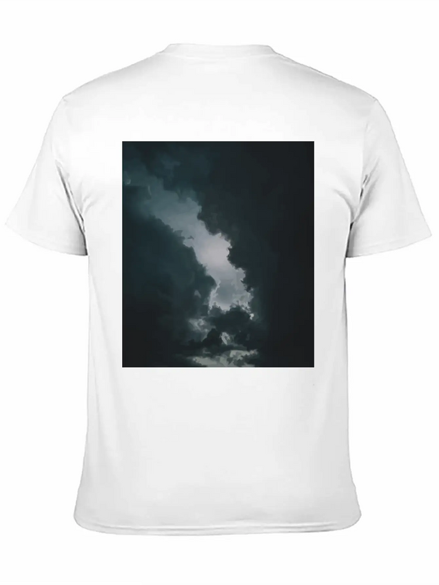 Dark Clouds Lightweight Cotton T-Shirt – Daily Comfort Graphic Shirt