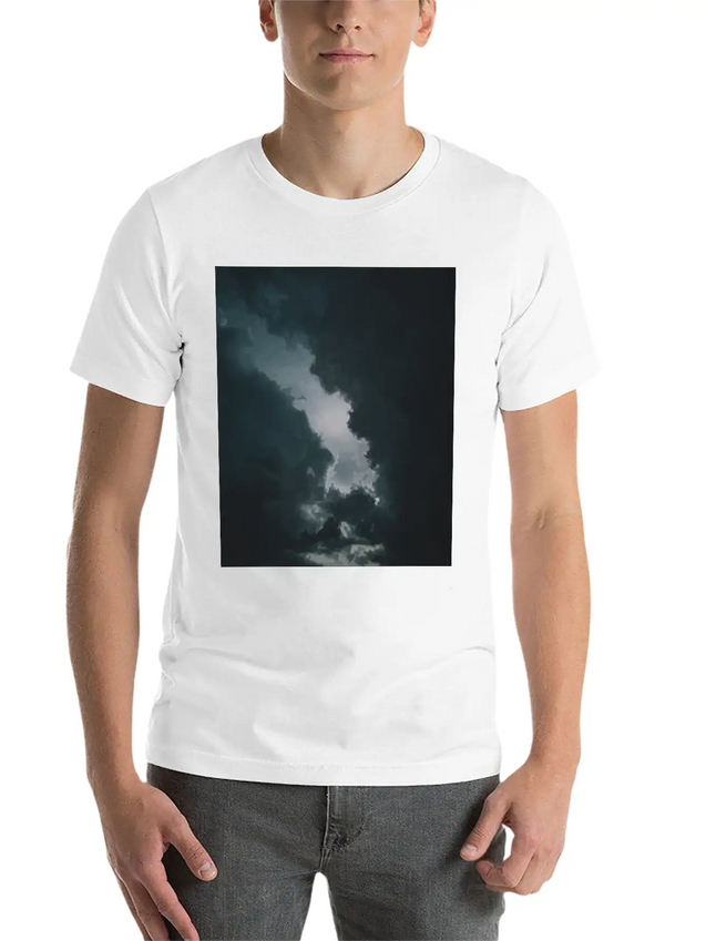 Dark Clouds Lightweight Cotton T-Shirt – Daily Comfort Graphic Shirt