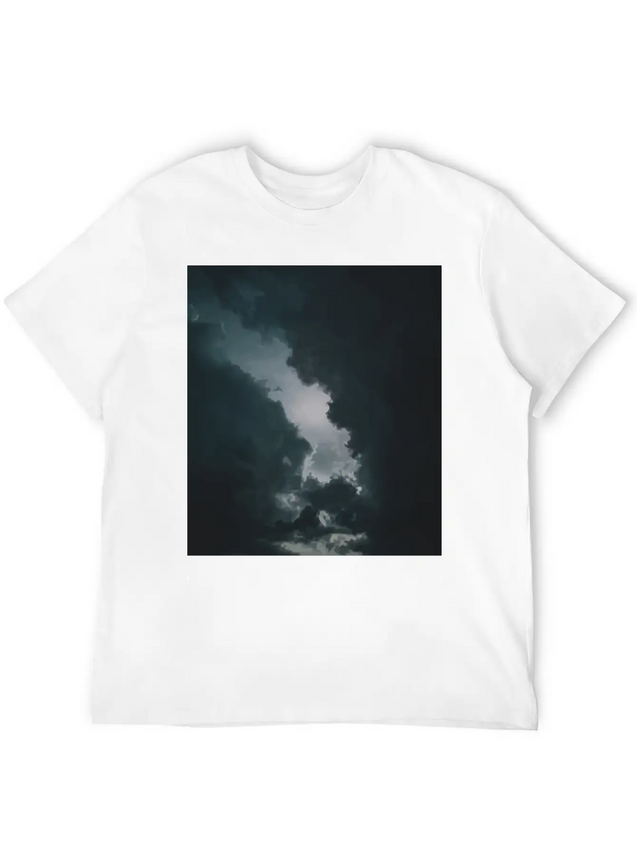 Dark Clouds Lightweight Cotton T-Shirt – Daily Comfort Graphic Shirt