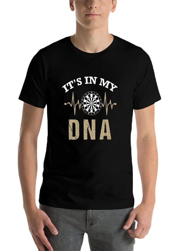 Dart In My DNA - Dartboard, Dartboard, Present Lightweight Cotton T-Shirt – Daily Comfort Graphic Shirt