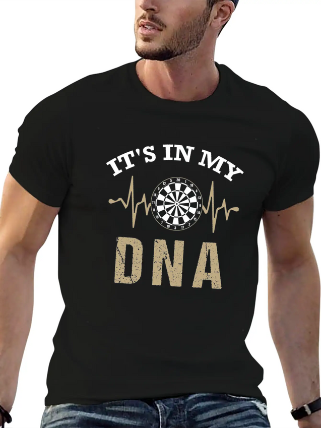 Dart In My DNA - Dartboard, Dartboard, Present Lightweight Cotton T-Shirt – Daily Comfort Graphic Shirt
