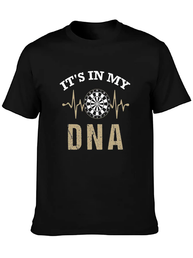 Dart In My DNA - Dartboard, Dartboard, Present Lightweight Cotton T-Shirt – Daily Comfort Graphic Shirt