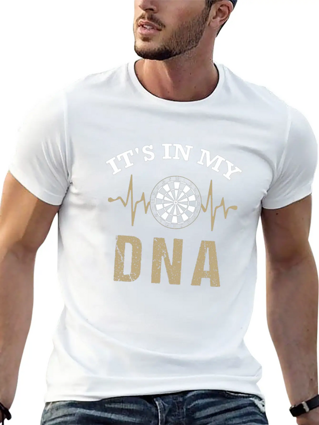 Dart In My DNA - Dartboard, Dartboard, Present Lightweight Cotton T-Shirt – Daily Comfort Graphic Shirt